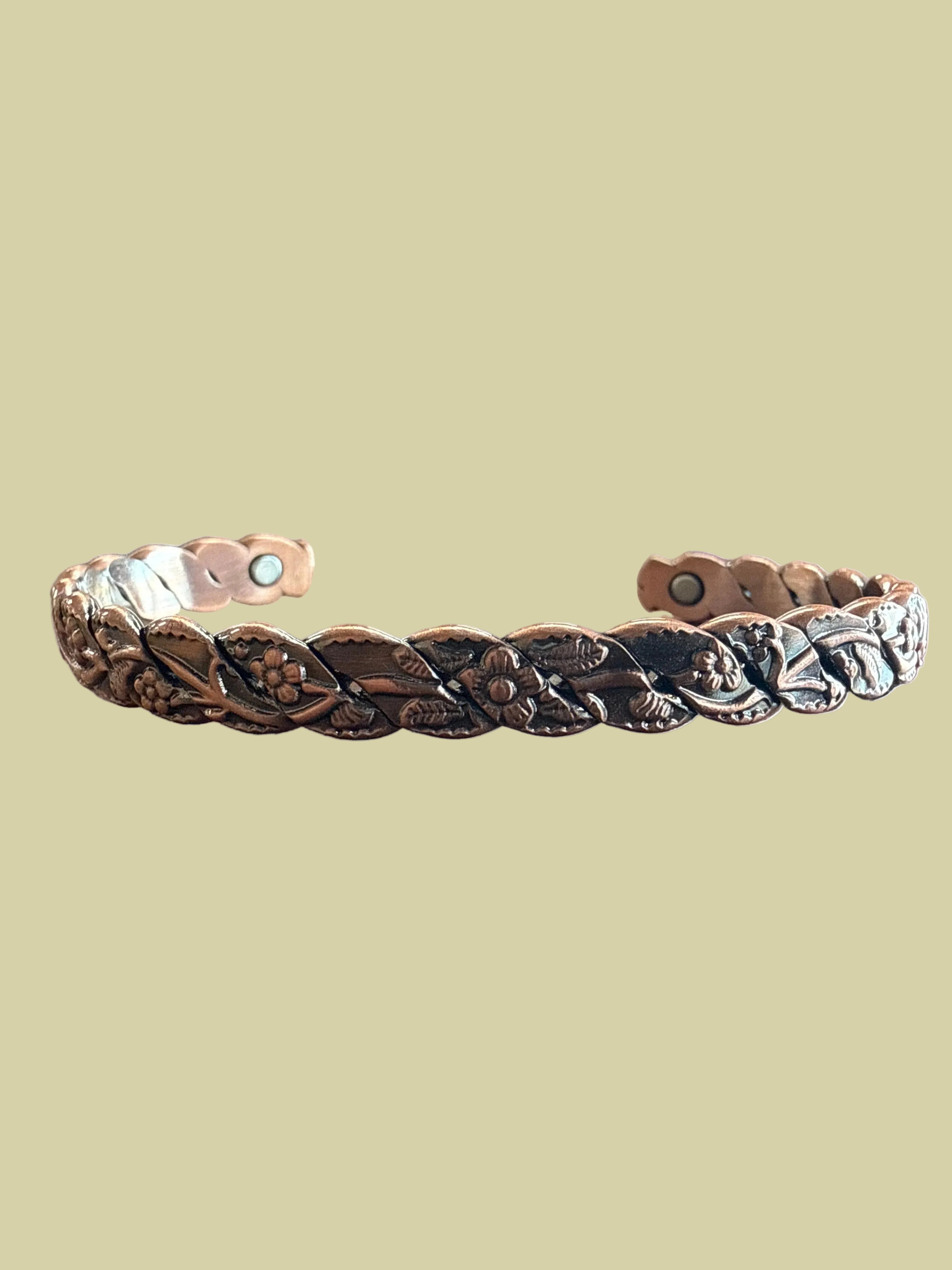 Copper Flexible Bracelet For Arthritis with Zircons