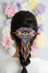 Native Beaded Fringe Barrette w/ Hair Stick