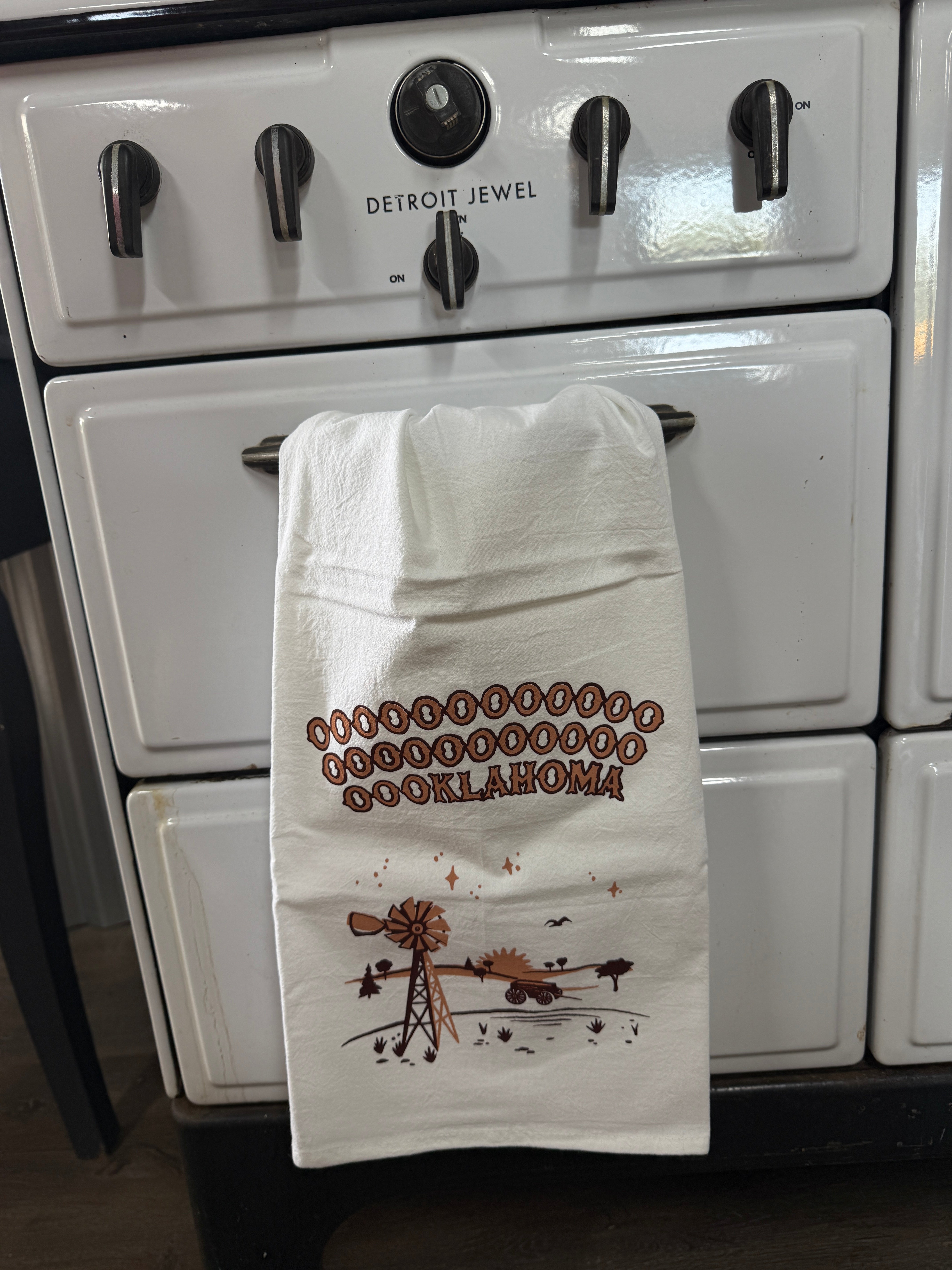 Oklahoma Screen Print Tea Towel