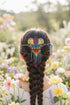 Native Beaded Fringe Barrette w/ Hair Stick