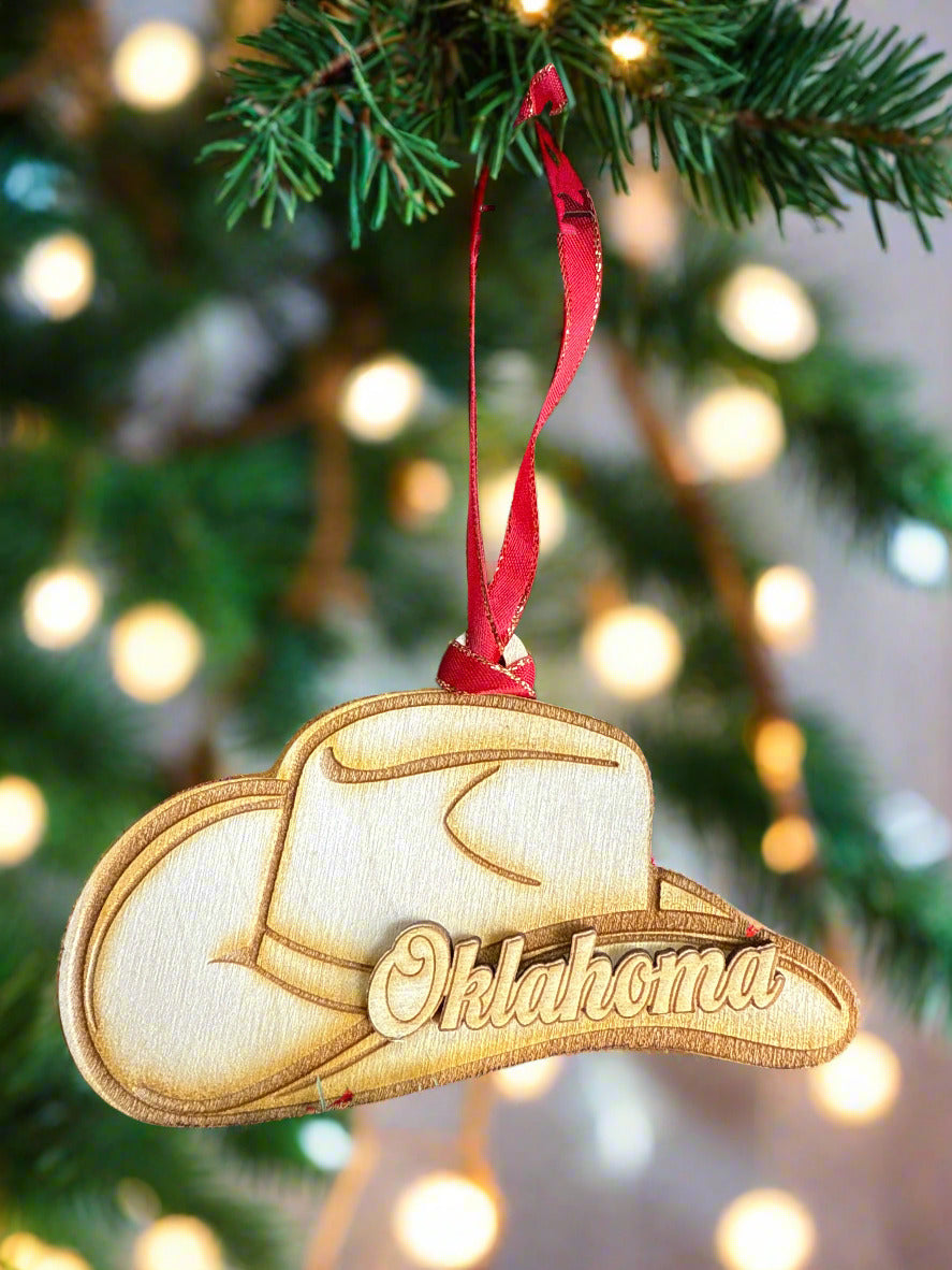 Ornament Wooden Oklahoma Ornaments