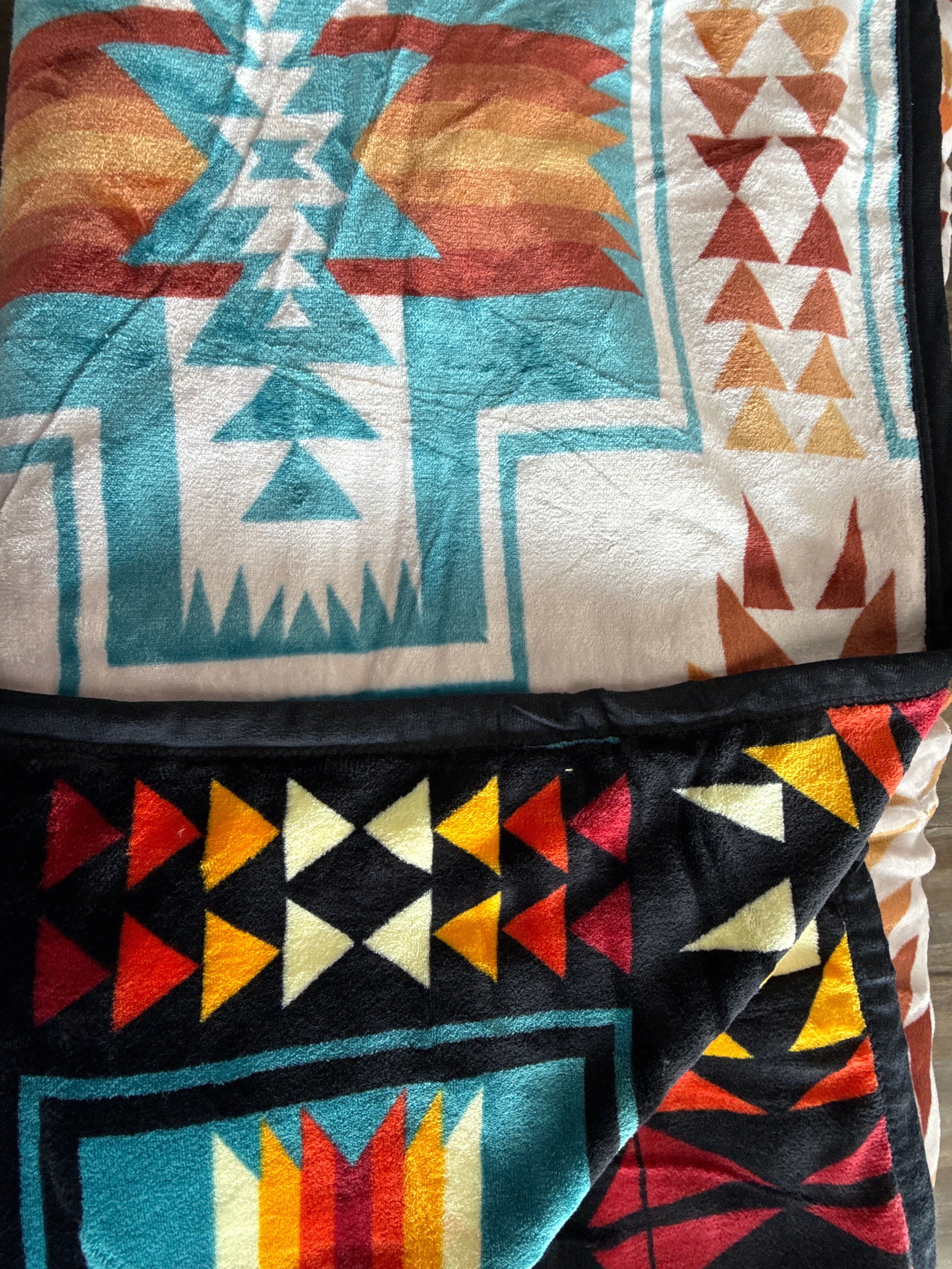 Native Print Plush Blankets