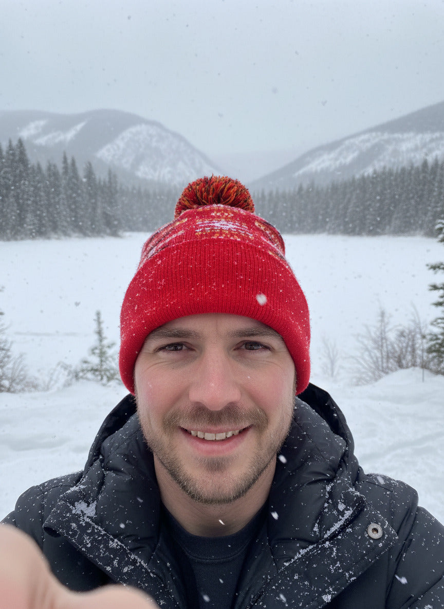 Winter Beanie with Pom Poms