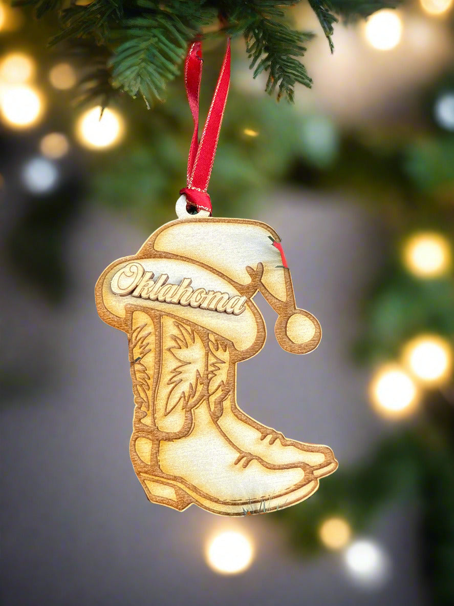Ornament Wooden Oklahoma Ornaments