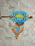 Native Oval Seed Bead Fringe Barrette Hair Stick