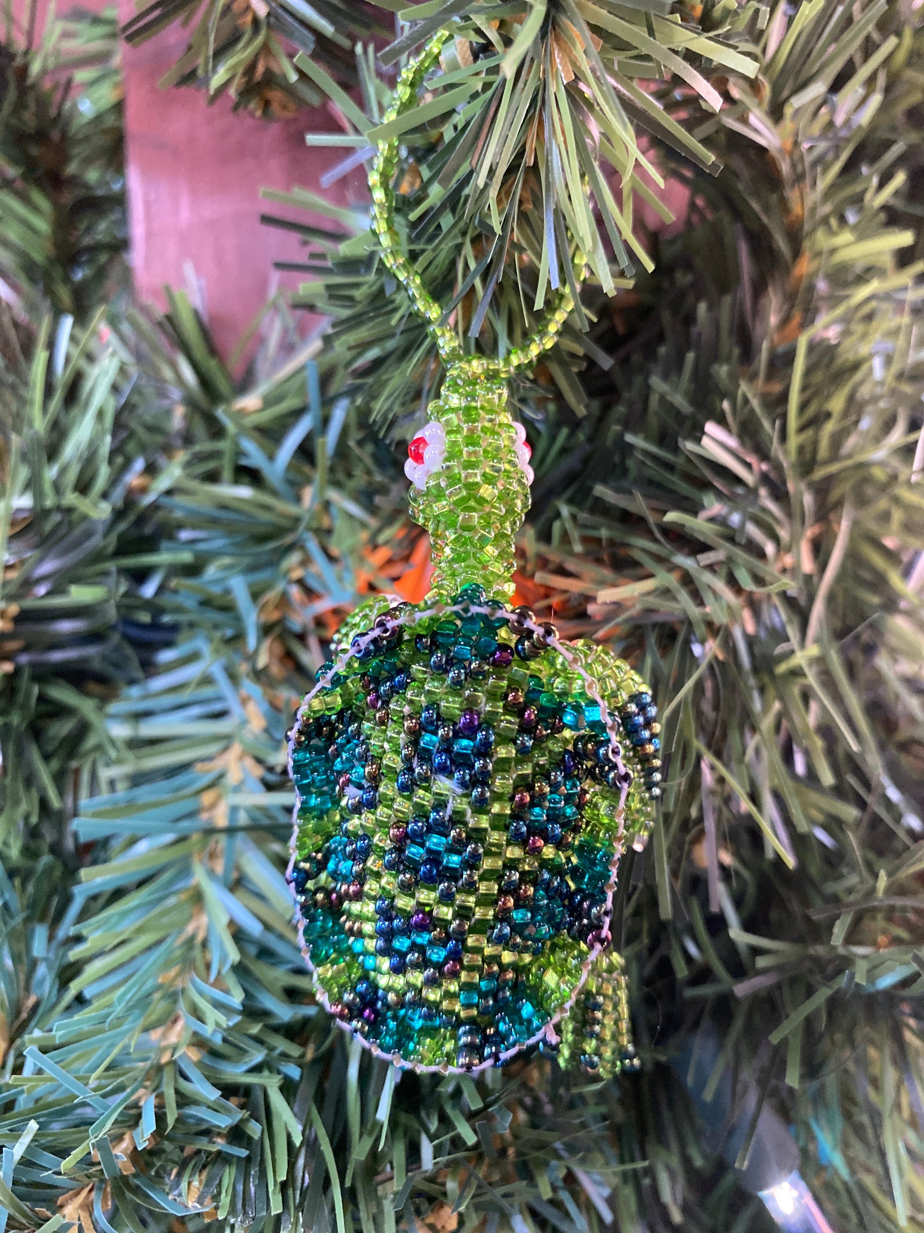 Beaded Turtle Ornament