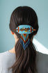 Native Oval Seed Bead Fringe Barrette Hair Stick