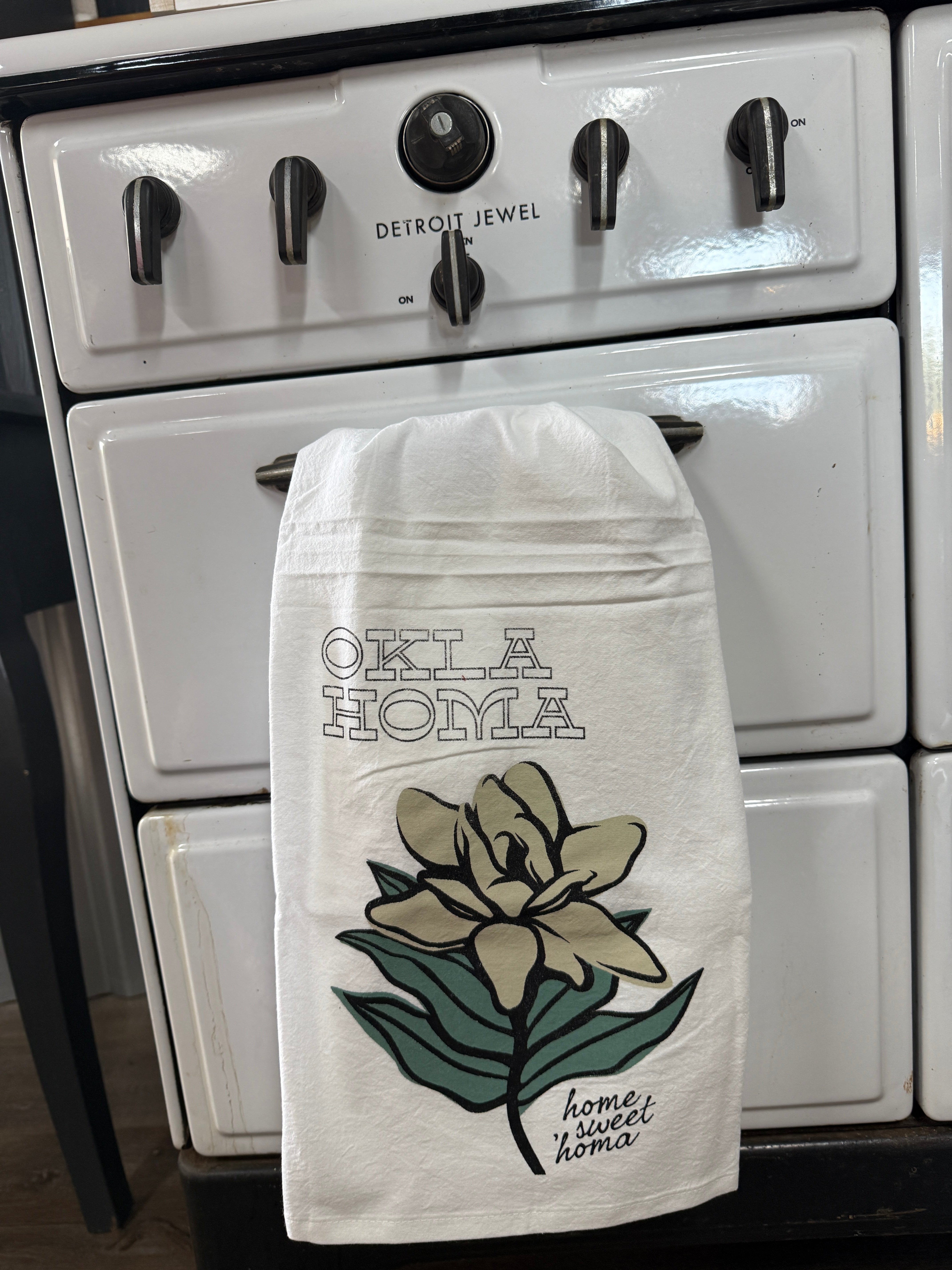 Oklahoma Screen Print Tea Towel