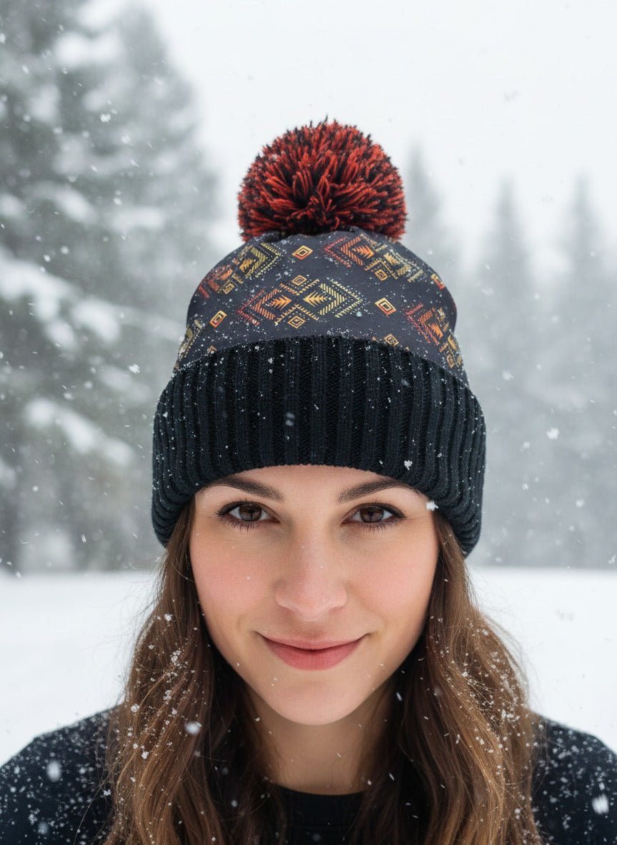 Sublimation Southwest Print Knit Hat