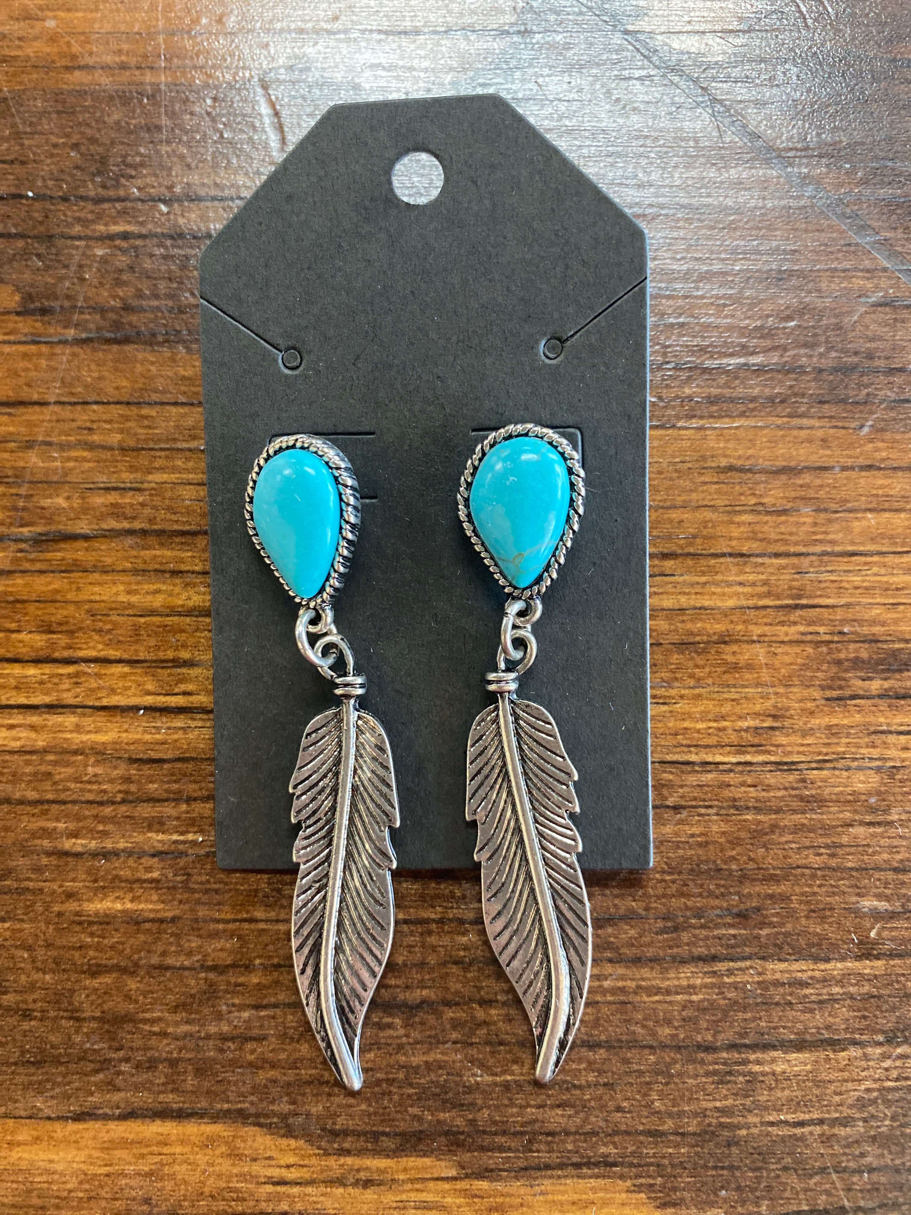 Faux Turquoise Earrings