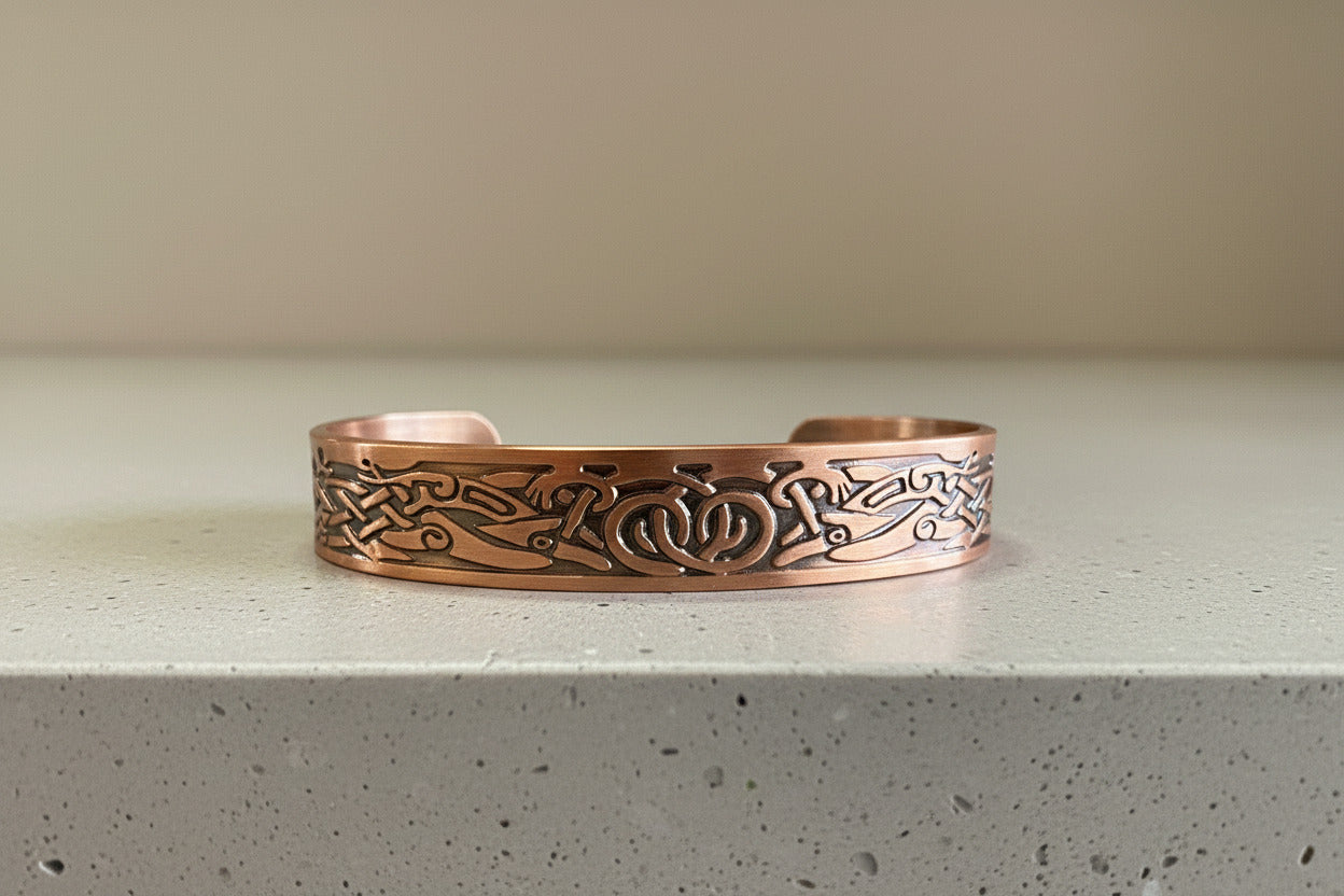 Copper Flexible Bracelet For Arthritis with Zircons