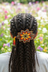 Native Beaded Fringe Barrette w/ Hair Stick