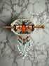 Native Oval Seed Bead Fringe Barrette Hair Stick