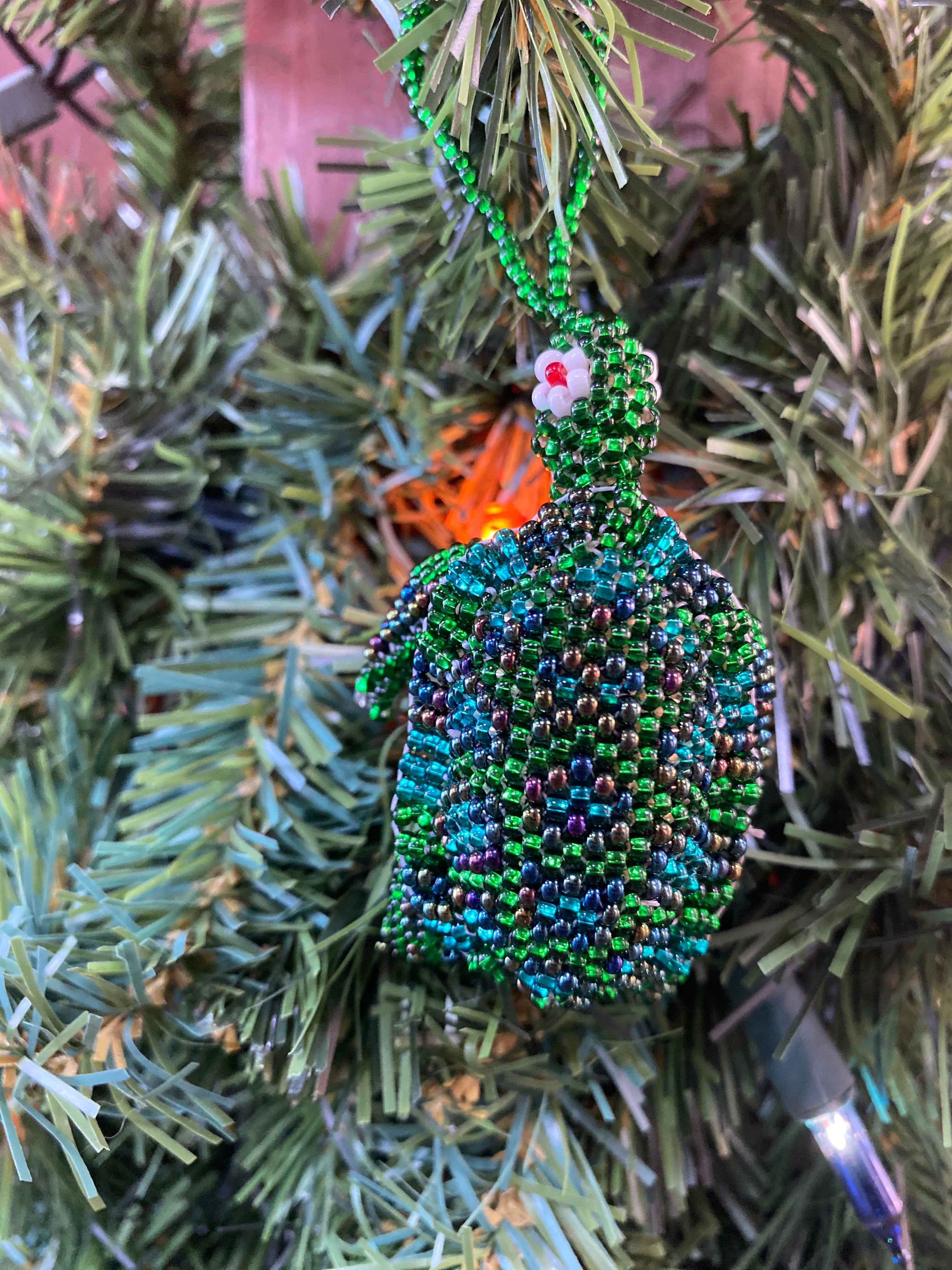 Beaded Turtle Ornament