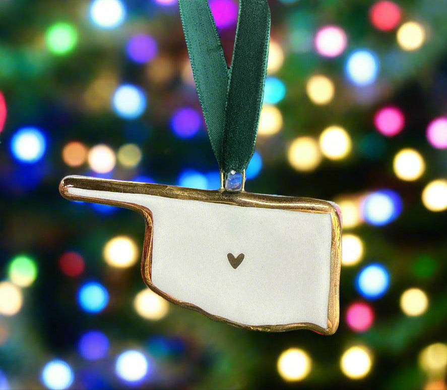 Porcelain Oklahoma Ornaments