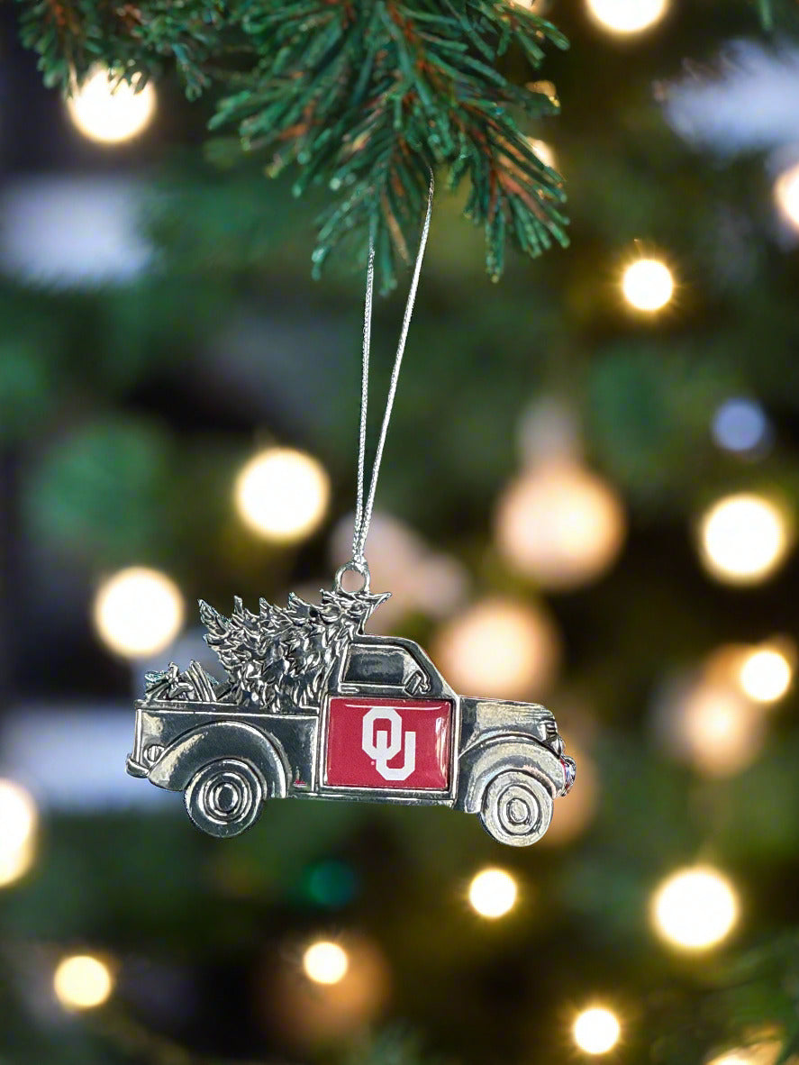 Oklahoma Sooners Christmas Ornament - Truck