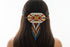 Native Oval Seed Bead Fringe Barrette Hair Stick