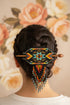 Native Beaded Fringe Barrette w/ Hair Stick