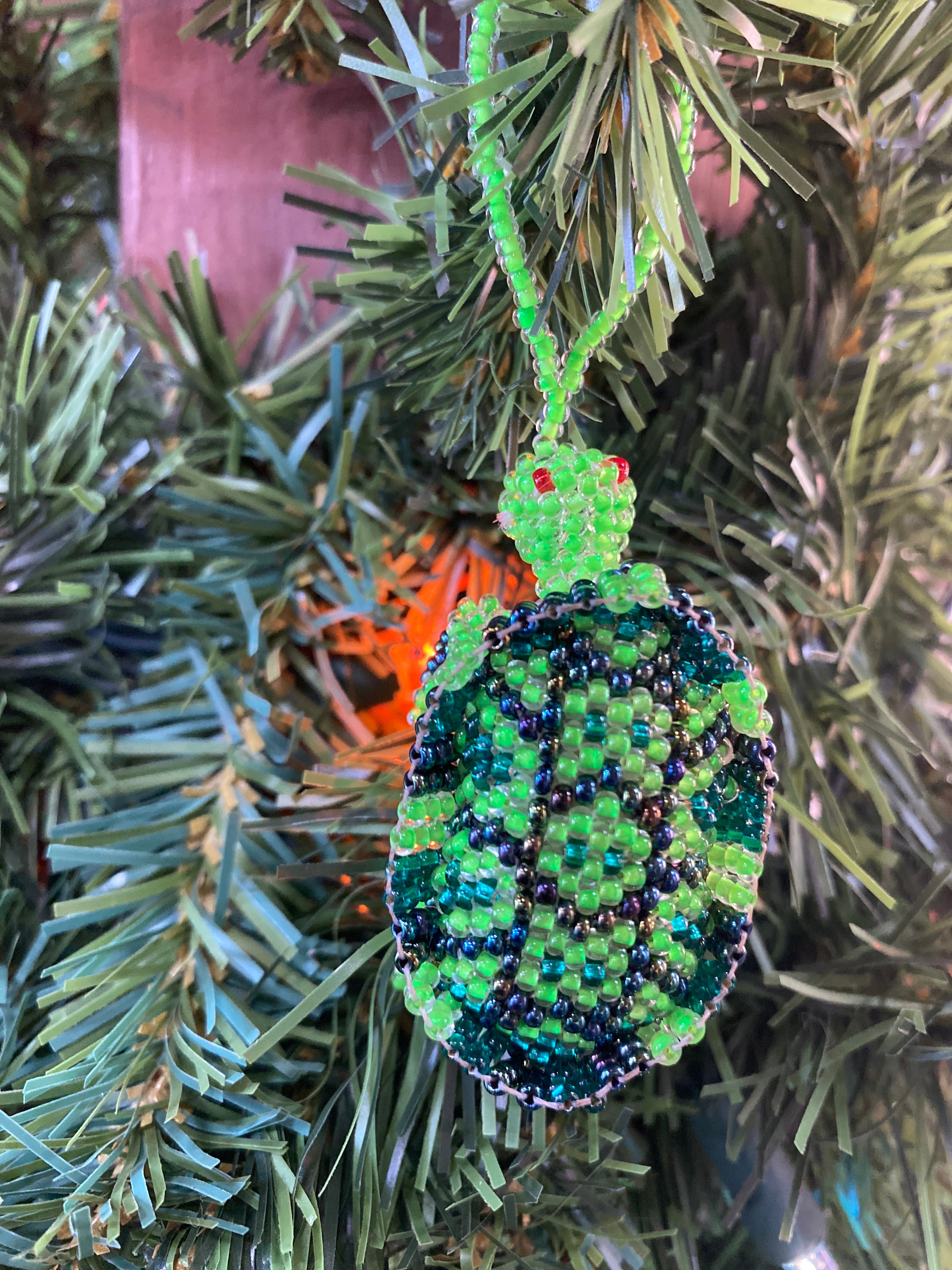 Beaded Turtle Ornament