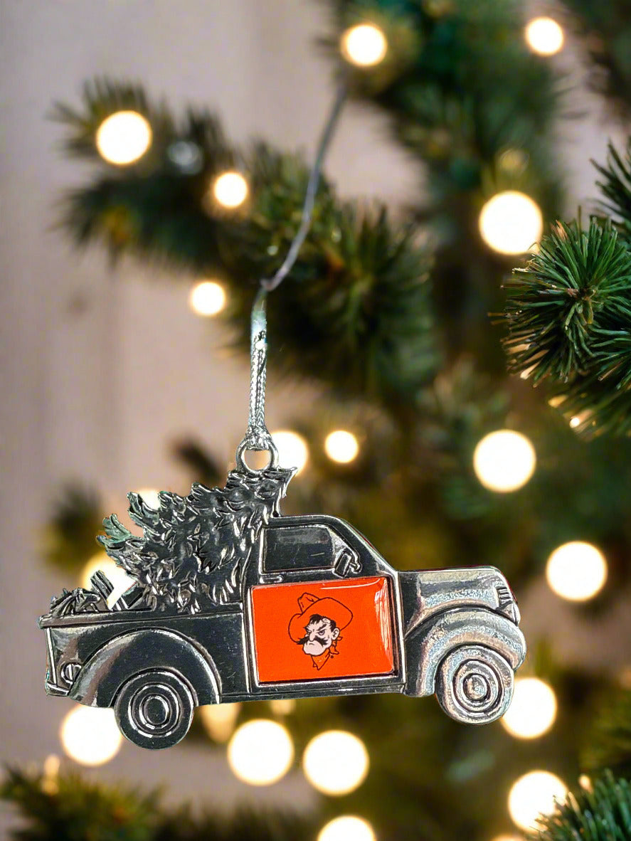 Oklahoma State - Christmas Truck Ornament