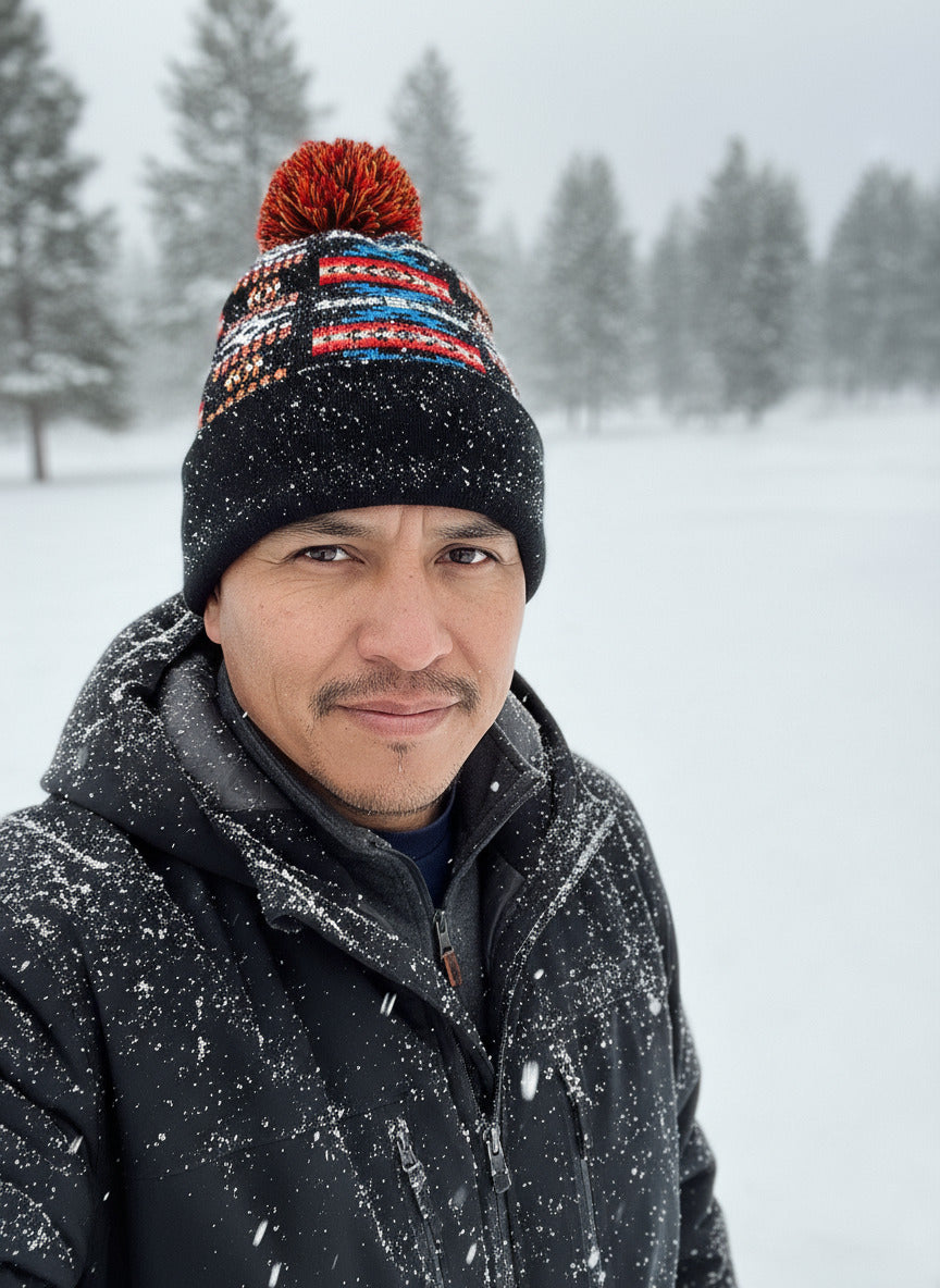 Winter Beanie with Pom Poms