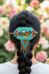 Native Beaded Fringe Barrette w/ Hair Stick