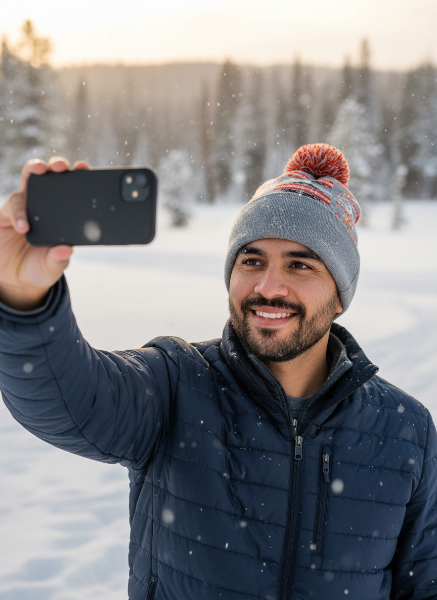 Winter Beanie with Pom Poms