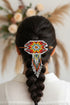 Native Beaded Fringe Barrette w/ Hair Stick
