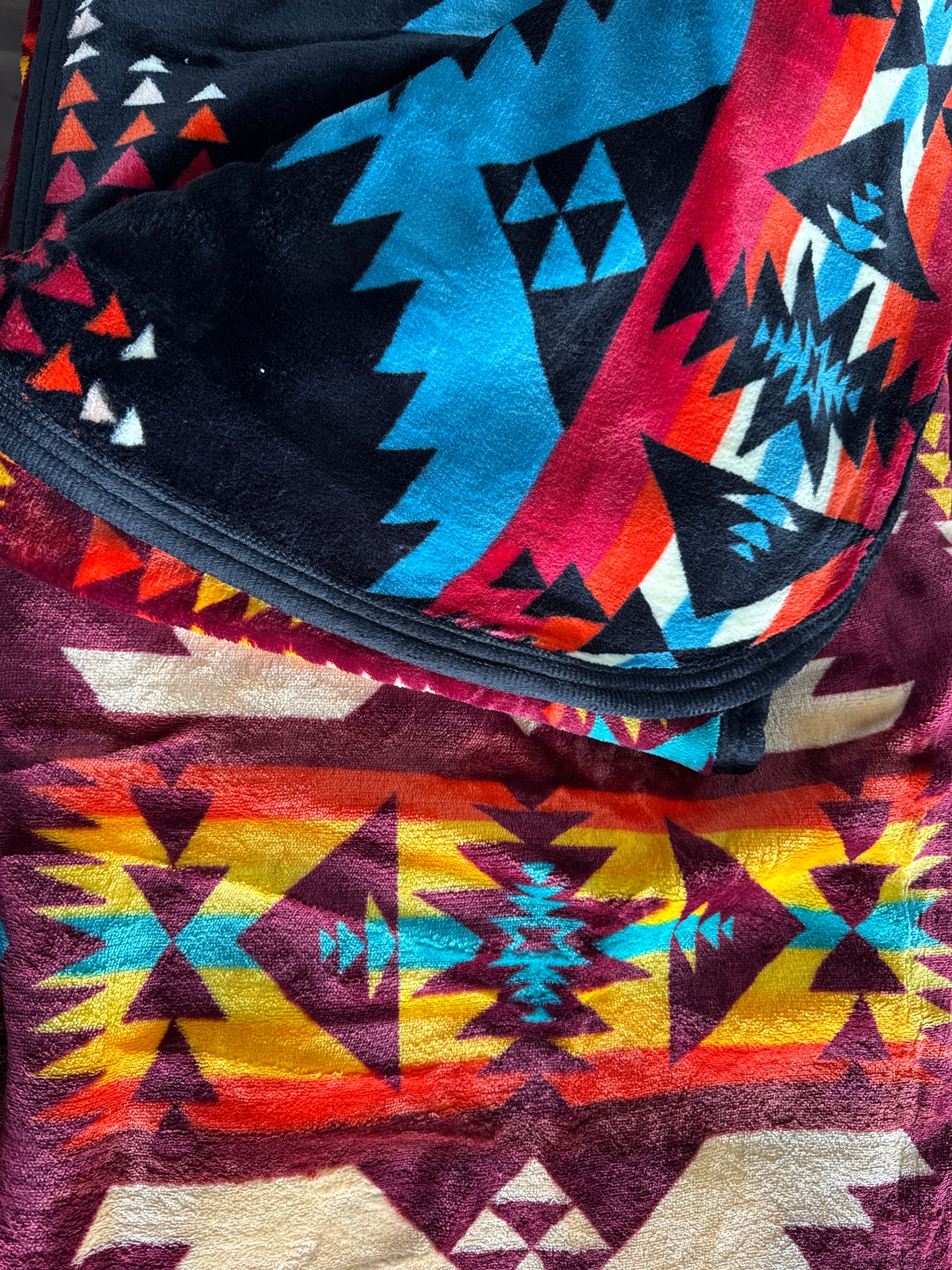 Native Print Plush Blankets